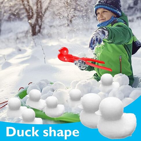 4Pcs Large Size Duck Snowball Maker Clip, Snowball Maker Tool, Perfect Outdoor Play Snow or Sand Toys for Kids and Adults-Duck Shape in Saudi Arabia