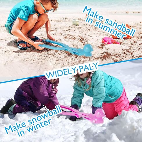 4Pcs Large Size Duck Snowball Maker Clip, Snowball Maker Tool, Perfect Outdoor Play Snow or Sand Toys for Kids and Adults-Duck Shape in Saudi Arabia
