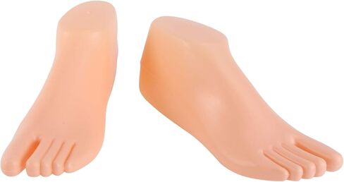 Holibanna سيليكون عارضة أزياء القدم الأحذية البلاستيكية الكاحل سلاسل عرض القدم نموذج الفن رسم عرض صندل الأحذية الجوارب الوردي in Kuwait