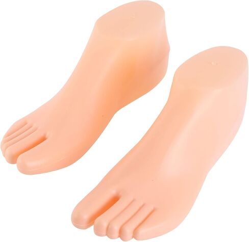 Holibanna سيليكون عارضة أزياء القدم الأحذية البلاستيكية الكاحل سلاسل عرض القدم نموذج الفن رسم عرض صندل الأحذية الجوارب الوردي in Kuwait