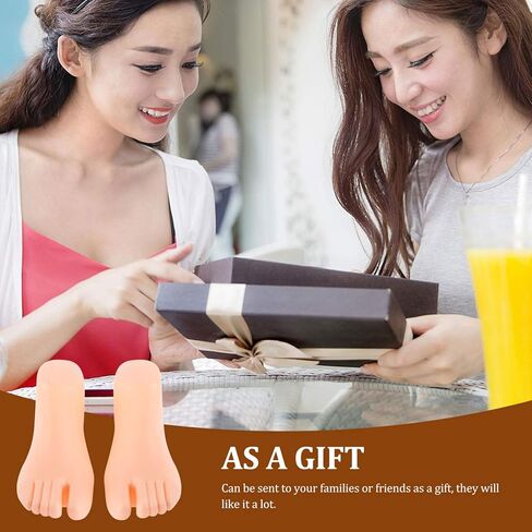 Holibanna سيليكون عارضة أزياء القدم الأحذية البلاستيكية الكاحل سلاسل عرض القدم نموذج الفن رسم عرض صندل الأحذية الجوارب الوردي in Kuwait