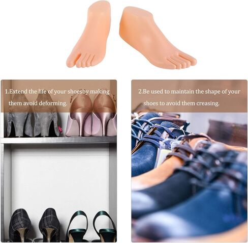 Holibanna سيليكون عارضة أزياء القدم الأحذية البلاستيكية الكاحل سلاسل عرض القدم نموذج الفن رسم عرض صندل الأحذية الجوارب الوردي in Kuwait