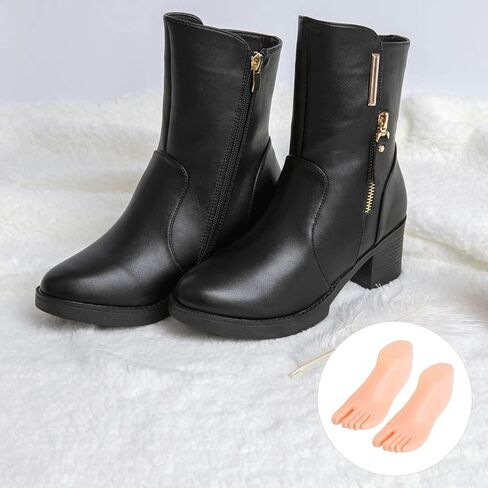 Holibanna سيليكون عارضة أزياء القدم الأحذية البلاستيكية الكاحل سلاسل عرض القدم نموذج الفن رسم عرض صندل الأحذية الجوارب الوردي in Kuwait