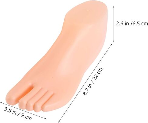 Holibanna سيليكون عارضة أزياء القدم الأحذية البلاستيكية الكاحل سلاسل عرض القدم نموذج الفن رسم عرض صندل الأحذية الجوارب الوردي in Kuwait