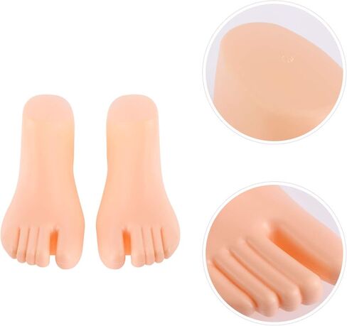 Holibanna سيليكون عارضة أزياء القدم الأحذية البلاستيكية الكاحل سلاسل عرض القدم نموذج الفن رسم عرض صندل الأحذية الجوارب الوردي in Kuwait