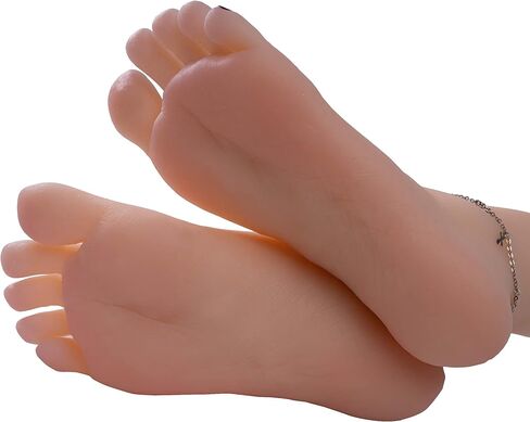 عارضات أزياء نسائية ناعمة من السيليكون بالحجم الطبيعي، أرجل وأقدام، صنادل عرض عارضات أزياء، عرض أحذية، أظافر رسم فني (أحمر خمري، مقاس 37 قدمًا) in Kuwait