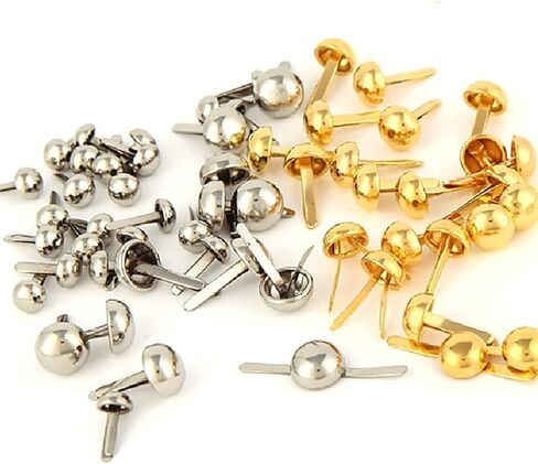 500 Pcs 10mm Round Paper Fasteners Brads Scrapbooking DIY Supplies for Art Crafting Crafts DIY Projects Black in Kuwait