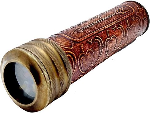 مخصص خمر طبق الأصل مشكال بريس الأفضل لم يأت بعد اقتباس محفور مع صندوق جلدي وعدسة مرآة ثلاثية الأبعاد خمر أحمر كلاسيكي مشكال بحري محمول هدية قابلة للجمع للأطفال in Kuwait