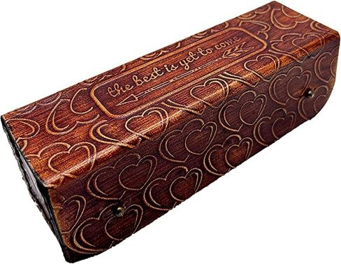 مخصص خمر طبق الأصل مشكال بريس الأفضل لم يأت بعد اقتباس محفور مع صندوق جلدي وعدسة مرآة ثلاثية الأبعاد خمر أحمر كلاسيكي مشكال بحري محمول هدية قابلة للجمع للأطفال in Kuwait