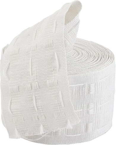 GORGECRAFT 10Yds/9m Curtain Pleat Tape Drapery Heading Tape Flat White 100% Polyester Curtain Deep Pinch Tape Accessories Ribbons Pull for Making Pleated Curtains DIY Pinch Pleater in Saudi Arabia