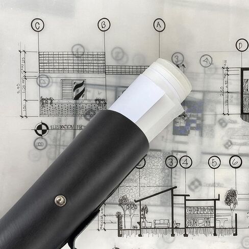Hide & Drink, Architect Drawing Blueprint Tube with Adjustable Strap, Document Storage Tube, Full Grain Leather, Handmade, Bourbon Brown in Saudi Arabia