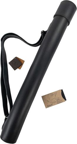 Hide & Drink, Architect Drawing Blueprint Tube with Adjustable Strap, Document Storage Tube, Full Grain Leather, Handmade, Bourbon Brown in Saudi Arabia