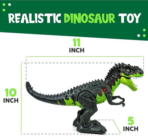 لعبة ديناصور المشي تي ريكس من تويزيري مع رذاذ لهب مقلد، وأصوات واقعية وأضواء نار حمراء على العيون in Kuwait