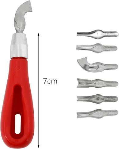 WerkWeit [12PCS]Rubber Carving Blocks Linoleum Block with Cutter Tools Stamp Making Kit Linoleum Cutter with 6 Types Blades and 12-Pack Carving Rubber Stamps for Stamp Carving, Printmaking in Kuwait