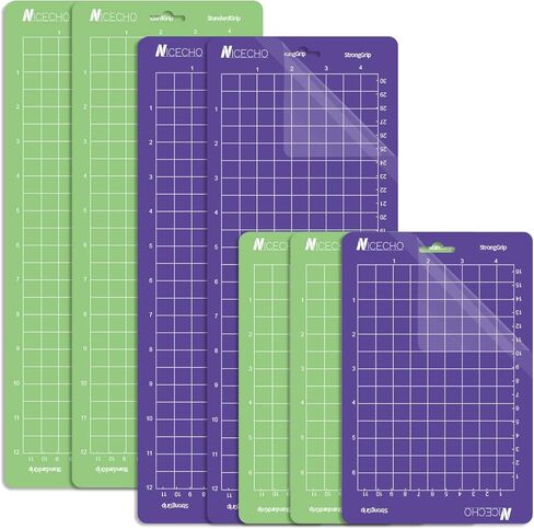 سجادة القطع من Nicecho لآلة Cricut Joy، 7 قطع من سجادات القطع (4 قطع 4.5×12 بوصة و3 قطع 4.5×6.5 بوصة)، ملحقات بديلة لسجادات القطع اللاصقة المتنوعة لملحقات Cricut Joy in Kuwait