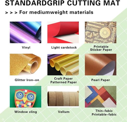 سجادة القطع من Nicecho لآلة Cricut Joy، 7 قطع من سجادات القطع (4 قطع 4.5×12 بوصة و3 قطع 4.5×6.5 بوصة)، ملحقات بديلة لسجادات القطع اللاصقة المتنوعة لملحقات Cricut Joy in Kuwait