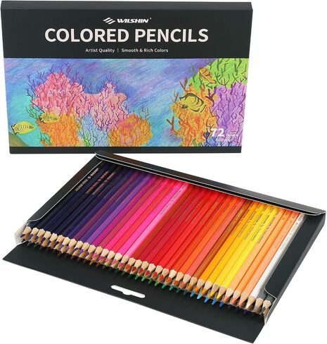 72 Count Colored Pencils Set, Professional Color Pencils for Adult Coloring Books, Soft Core Artist Sketching Drawing Pencils Drawing Supplies for Adults Kids, Back to School Art Supplies Kit in Kuwait
