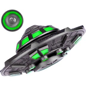 Cool Spaceship Fidget Spinners Metal for Kids Adults, Alien UFO Hand Finger Spinner Luminous Effect, Stress Anxiety Relief Figets Toy, Novelty Space Present for Men Boys, Spinner Glow in The Dark