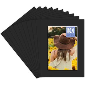Golden State Art, 12x16 Mats Cut for 8x12 - Bevel Cut, Acid Free, 4-ply Thickness White Core - Great for Pictures, Photos, Frames, Artworks, Prints (Pack of 10, White Color Mat)