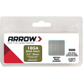 Arrow Fastener BN1812BCS Genuine 3/4-Inch, 18-Gauge Brown Brads, 2,000-Pack in Saudi Arabia