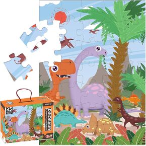 Jumbo Floor Puzzle for Kids Ages 3-5,48-Piece Preschool Learning Development Toys Large Floor Puzzle for Toddlers&Kids Ages 4-8 Years Old, Best Gift for Boys and Girls (3 x 2 Feet) (Animal)