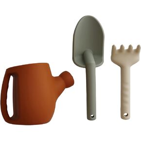 Marlowe & Co Silicone Gardening Set, Silicone Gardening Tools and Beach Toys for Children (Botanical Rose)
