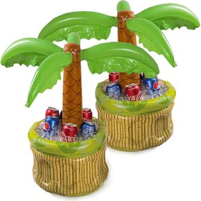 2 Pack Large Inflatable Cooler, Floating Drink Cooler for Parties, 2in1 Pool Drink Floatie and Party Supplies, Summer Party Decorations, Drink Floats for Swimming Pool (Pack of 2)
