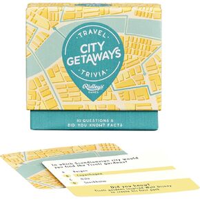 Ridley's Foodie Vacation Trivia Card Game – Trivia Game for Adults and Kids – 2+ Players – Includes 80 Questions and Bonus Facts – Fun Quiz Cards, Makes a Great Gift