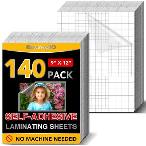 RowinsyDD 20 PCS Self Laminating Sheets, Self Adhesive Laminating Sheets | 8.5 x 11 Self-adhesive Cold Laminating Sheets No Machine No Heat Self Sealing Laminate Sheets Ultrasound for Stickers in Saudi Arabia