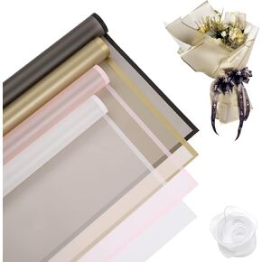 HYSSINOWRAP 20 sheet .flower wrapping paper.Flower packaging bouquet wrapping paper.KoreanFlorist Supplies, 22.8 * 22.8 inches (BLACK)