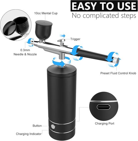 مجموعة البخاخة، آلة مكياج البخاخة، آلة بخاخة الأظافر، مجموعة بخاخة لاسلكية، بخاخة مكياج لصبغ الشعر، وفن الأظافر، وتزيين الطعام، والمكياج، والرسم in Kuwait