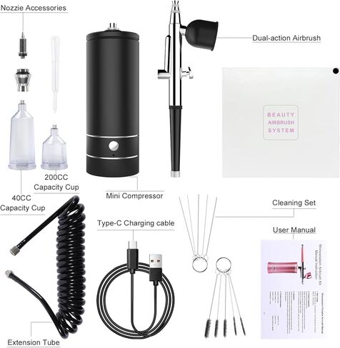 مجموعة البخاخة، آلة مكياج البخاخة، آلة بخاخة الأظافر، مجموعة بخاخة لاسلكية، بخاخة مكياج لصبغ الشعر، وفن الأظافر، وتزيين الطعام، والمكياج، والرسم in Kuwait