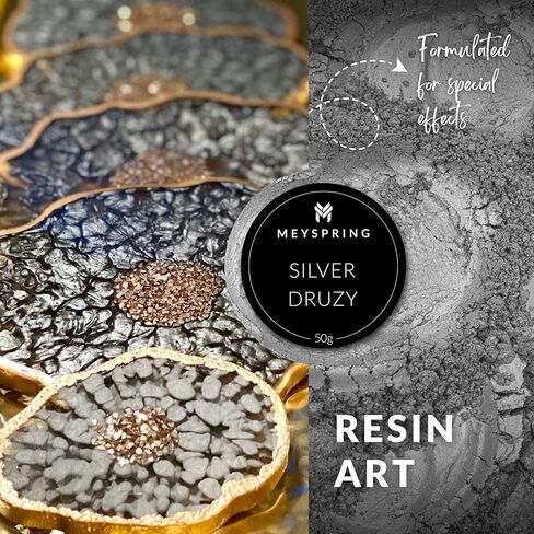 مجموعة MEYSPRING Gemstones Collection مسحوق ميكا لراتنجات الإيبوكسي - 100 جرام - ألوان صبغات إيبوكسي لفن الراتنج، فن الجيود - مسحوق صبغات الراتنج ومسحوق ميكا من درجة مستحضرات التجميل - مجموعة صبغات راتنجات الإيبوكسي in Kuwait