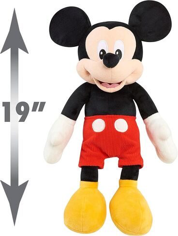 ديزني جونيور ميكي ماوس كبير 19 بوصة من القطيفة ميكي ماوس، ألعاب أطفال مرخصة رسميًا للأعمار من عامين فما فوق من جست بلاي in Kuwait