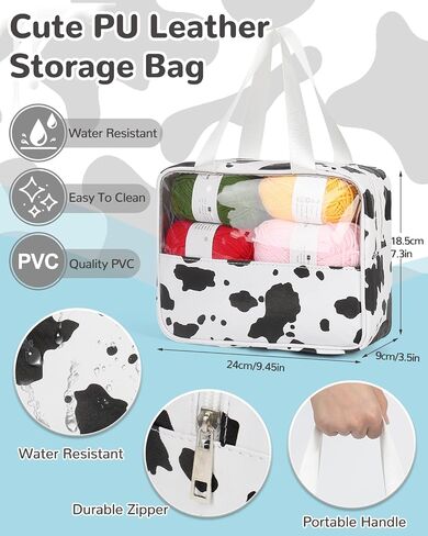 Aeelike 321Pcs Crochet Kit for Beginners, Learn to Crochet Set Include Crochet Hooks,Yarn, Safety Eyes and Noses Polyester Fiber,Crochet Tools and Instruction with Cow PU Leather Storage Bag in Kuwait