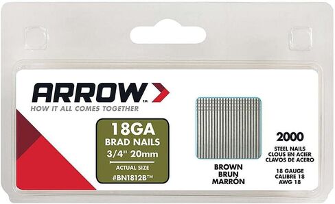 Arrow Fastener BN1812BCS Genuine 3/4-Inch, 18-Gauge Brown Brads, 2,000-Pack in Saudi Arabia