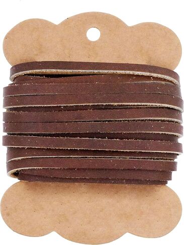 Mandala Crafts Black Leather Cord for Jewelry Making - 8.5 Yds 2mm Leather Strips for Crafts Braiding - Flat Genuine Leather Cord String Straps for Leather Boot Laces in Kuwait