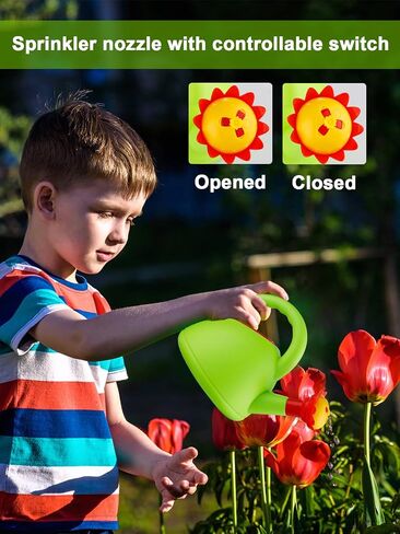 Biubee Toddler Gardening Tools Set - Kids Watering Can Toy, Child Gardening Set with Shovel Hand Rake, Made of Metal with Sturdy Plastic Handle - Garden Toys for Baby Outdoor Beach Sand Toy Gift in Kuwait