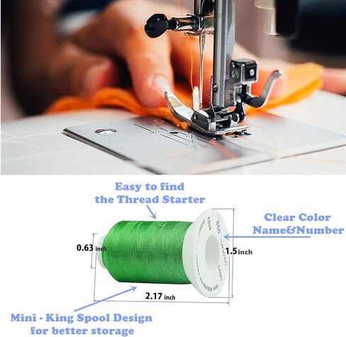 42 Colors Embroidery Machine Thread, 500M (550Y) Each Spool Polyester Thread for Sewing & Embroidery, Embroidery Floss for Home Brother Babylock Janome Singer Pfaff Husqvarna Bernina Sewing Machine in Saudi Arabia
