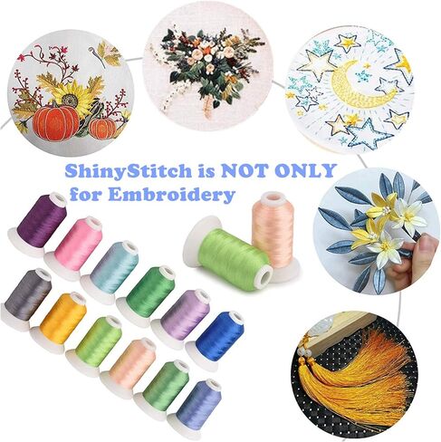 42 Colors Embroidery Machine Thread, 500M (550Y) Each Spool Polyester Thread for Sewing & Embroidery, Embroidery Floss for Home Brother Babylock Janome Singer Pfaff Husqvarna Bernina Sewing Machine in Saudi Arabia
