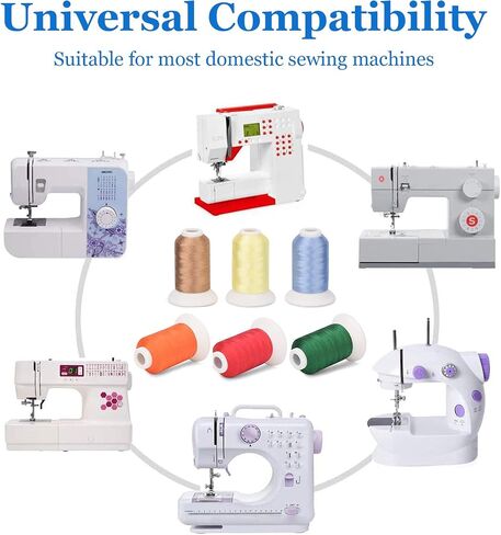 42 Colors Embroidery Machine Thread, 500M (550Y) Each Spool Polyester Thread for Sewing & Embroidery, Embroidery Floss for Home Brother Babylock Janome Singer Pfaff Husqvarna Bernina Sewing Machine in Saudi Arabia