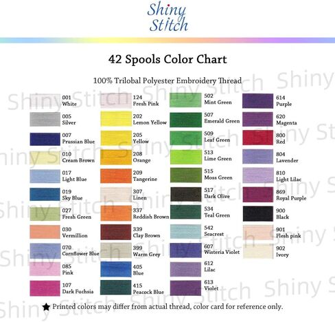 42 Colors Embroidery Machine Thread, 500M (550Y) Each Spool Polyester Thread for Sewing & Embroidery, Embroidery Floss for Home Brother Babylock Janome Singer Pfaff Husqvarna Bernina Sewing Machine in Saudi Arabia