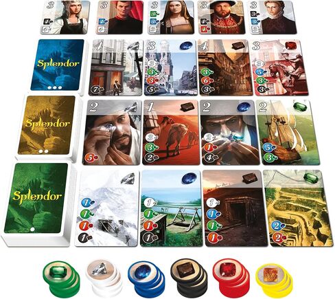 مجموعة الألعاب اللوحية روعة ومدن روعة | تتضمن لعبة Splendor Base وCities of Splendor Expansion | لعبة لوحة استراتيجية تعدين الأحجار الكريمة للبالغين والأطفال | صُنع بواسطة رعاة البقر في الفضاء in Kuwait