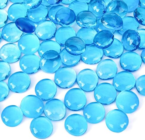 كرات زجاجية مسطحة من FUTUREPLUSX، 5 رطل 500 قطعة من الأحجار الكريمة المسطحة الشفافة وحصى حوض السمك الشفاف وحشو المزهرية ونثر الطاولة in Kuwait