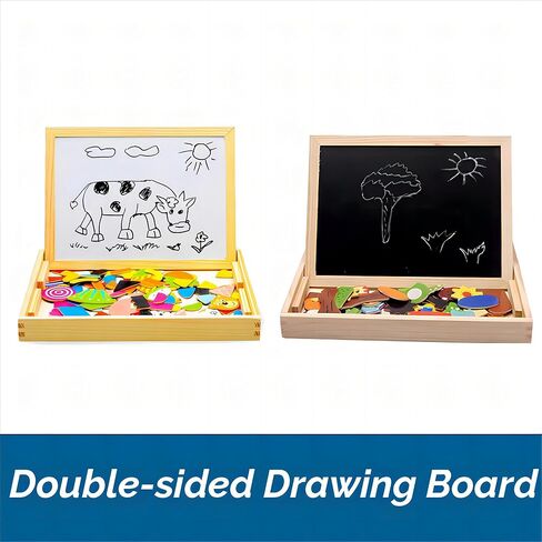 لعبة بازل مغناطيسية خشبية متعددة الوظائف بتصميم حروف ابجدية روسية، العاب تعليمية وتعليمية للاطفال in Kuwait