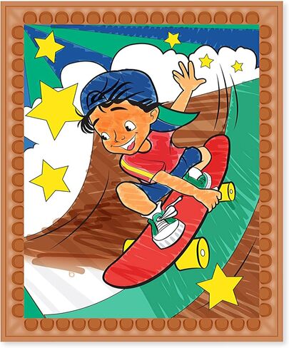 Melissa & Doug On the Go Color by Numbers Kids' Design Boards: Playtime, Construction, Sports, and More - Party Favors, Stocking Stuffers, Travel Toys, Coloring Books For Kids Ages 5+ in Saudi Arabia