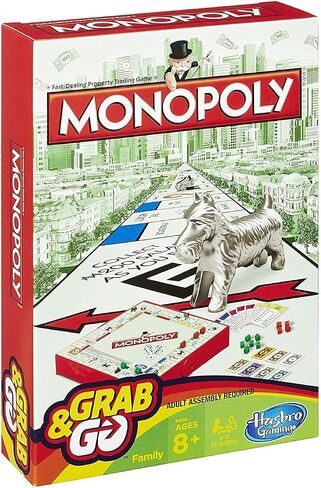 Hasbro Family Grab and Go Variety Pack Bundle: Clue, Monopoly, Connect 4 and Hungry Hungry Hippos Travel sized Board Games (4 Items) in Saudi Arabia
