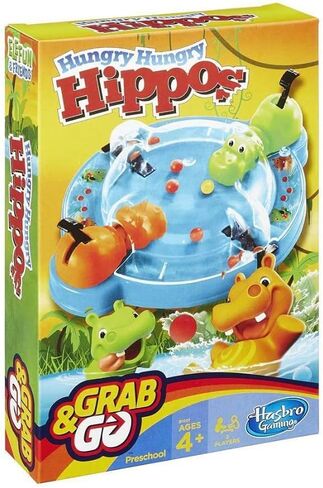 Hasbro Family Grab and Go Variety Pack Bundle: Clue, Monopoly, Connect 4 and Hungry Hungry Hippos Travel sized Board Games (4 Items) in Saudi Arabia