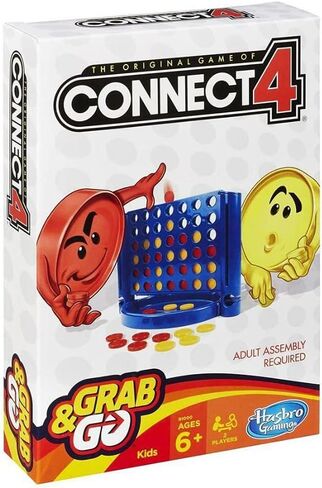 Hasbro Family Grab and Go Variety Pack Bundle: Clue, Monopoly, Connect 4 and Hungry Hungry Hippos Travel sized Board Games (4 Items) in Saudi Arabia