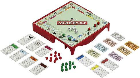 Hasbro Family Grab and Go Variety Pack Bundle: Clue, Monopoly, Connect 4 and Hungry Hungry Hippos Travel sized Board Games (4 Items) in Saudi Arabia